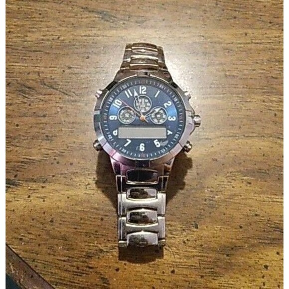 Men's Watch Quartz Silver Tone Blue Dial SR626SW F92657-1/P Runs - Picture 1 of 5